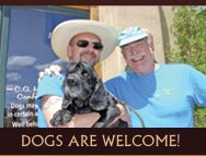 DOGS ARE WELCOME